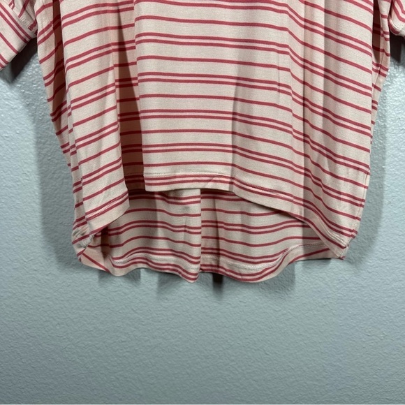 NEW Cabi Tickled Tee Shirt Top Women's XS Pink Striped Dolman Sleeve Jersey Knit - Picture 2 of 8